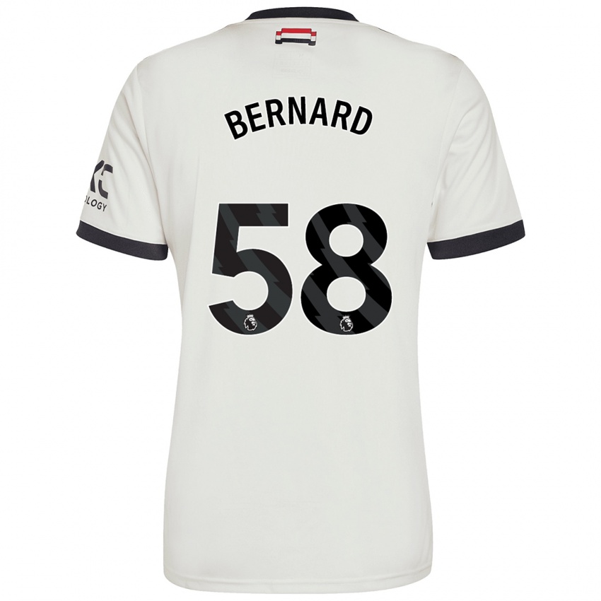 Niño Camiseta Bernard #58 Blanquecino Equipación Tercera 2024/25 La Camisa