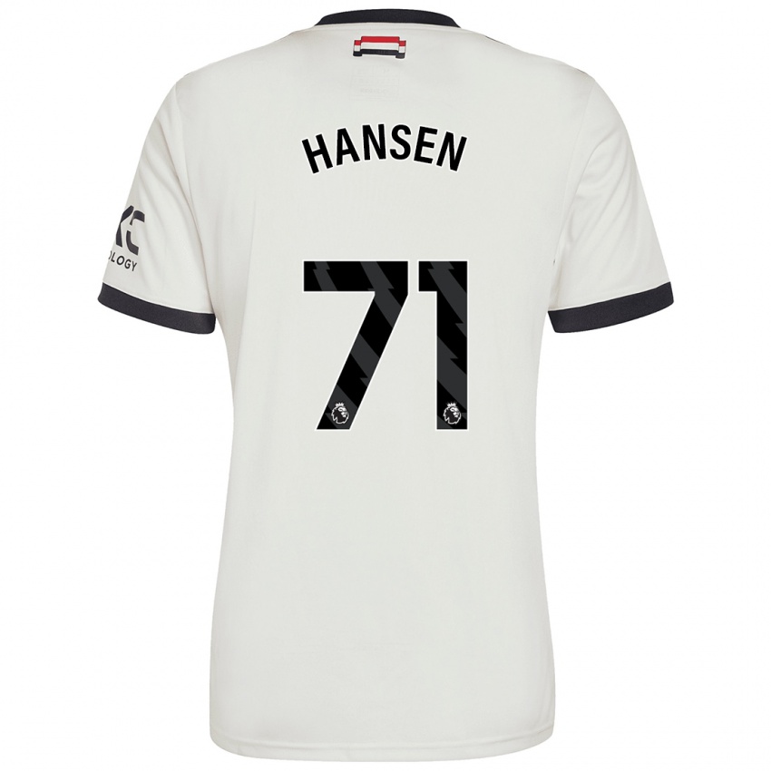 Niño Camiseta Isak Hansen-Aaroen #71 Blanquecino Equipación Tercera 2024/25 La Camisa