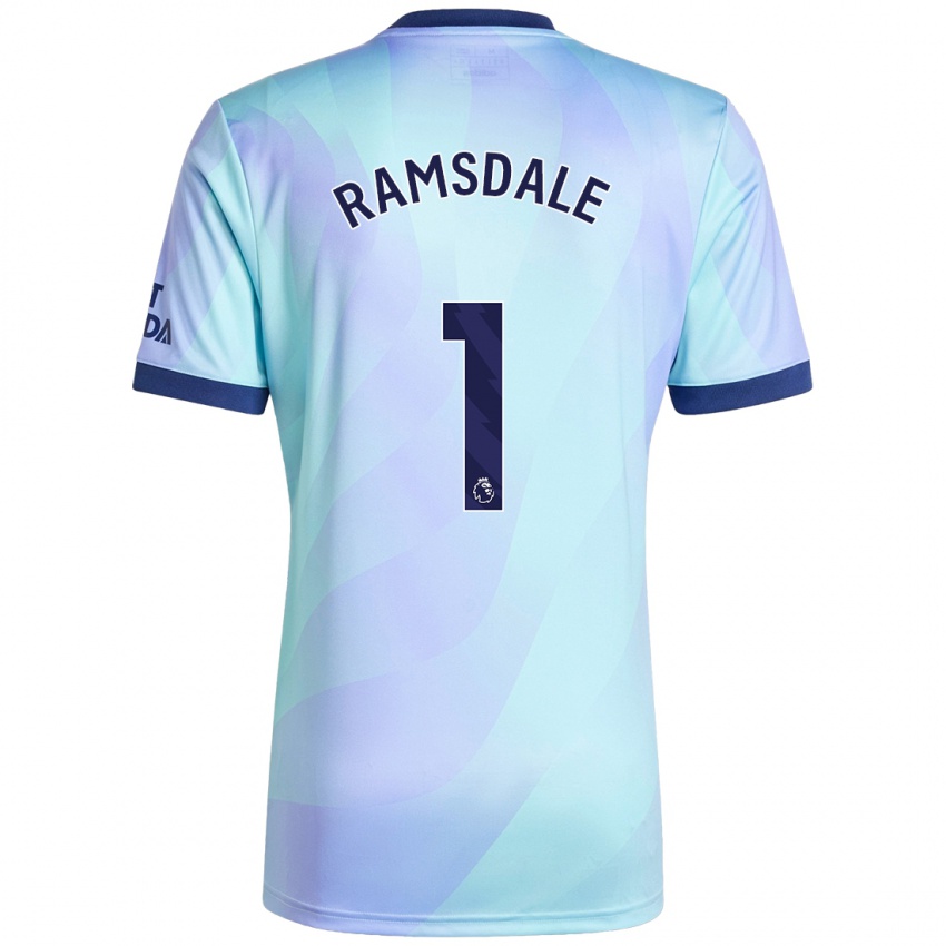 Niño Camiseta Aaron Ramsdale #1 Agua Equipación Tercera 2024/25 La Camisa