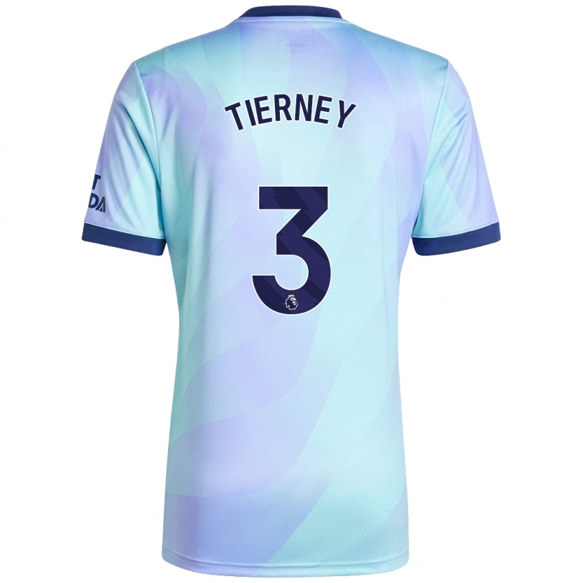 Niño Camiseta Kieran Tierney #3 Agua Equipación Tercera 2024/25 La Camisa