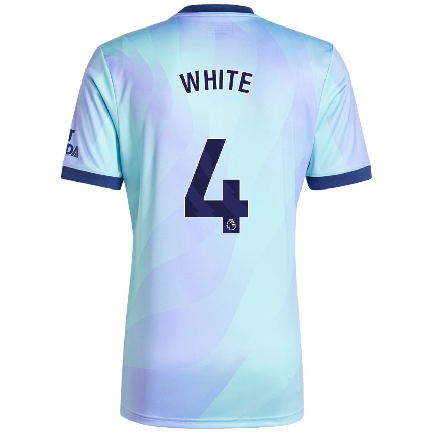 Niño Camiseta Ben White #4 Agua Equipación Tercera 2024/25 La Camisa