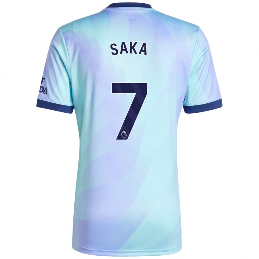 Niño Camiseta Bukayo Saka #7 Agua Equipación Tercera 2024/25 La Camisa