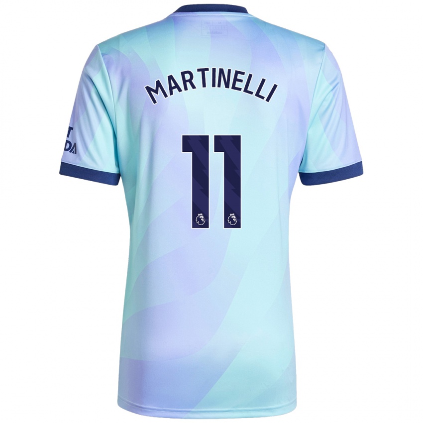 Niño Camiseta Gabriel Martinelli #11 Agua Equipación Tercera 2024/25 La Camisa