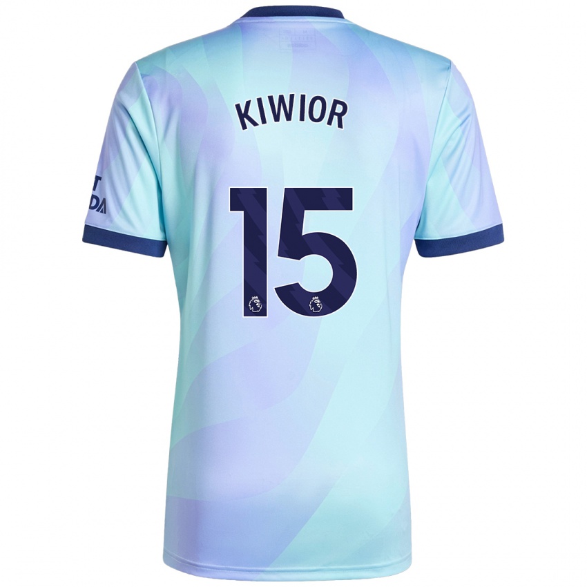 Niño Camiseta Jakub Kiwior #15 Agua Equipación Tercera 2024/25 La Camisa