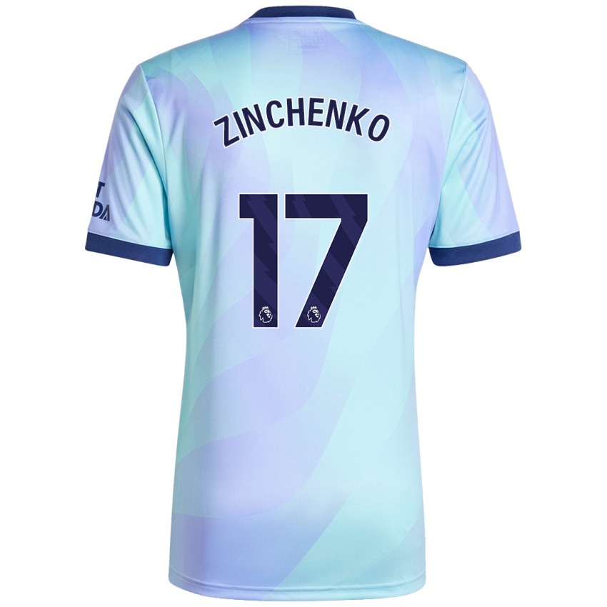 Niño Camiseta Oleksandr Zinchenko #17 Agua Equipación Tercera 2024/25 La Camisa