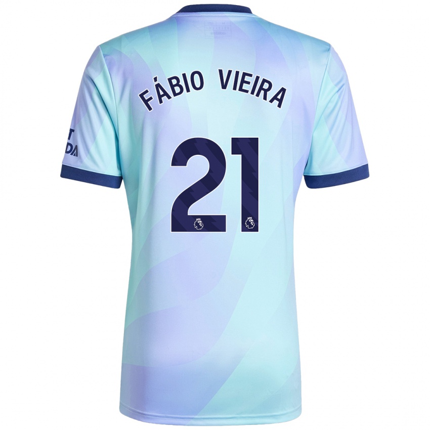 Niño Camiseta Fabio Vieira #21 Agua Equipación Tercera 2024/25 La Camisa