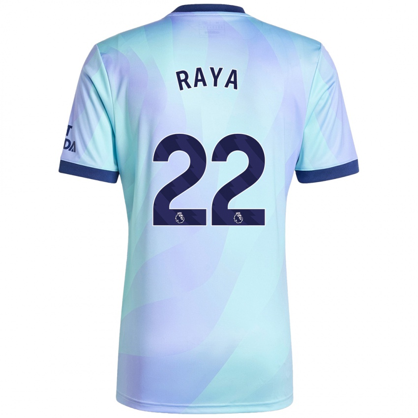 Niño Camiseta David Raya #22 Agua Equipación Tercera 2024/25 La Camisa