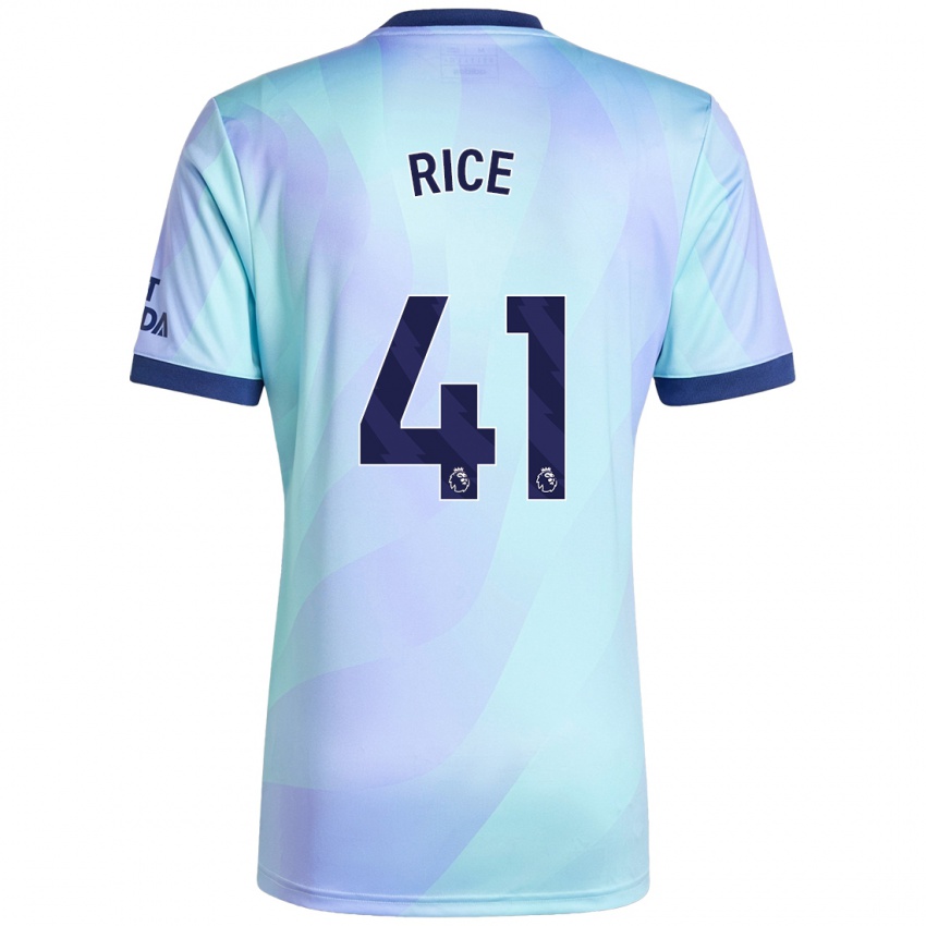 Niño Camiseta Declan Rice #41 Agua Equipación Tercera 2024/25 La Camisa