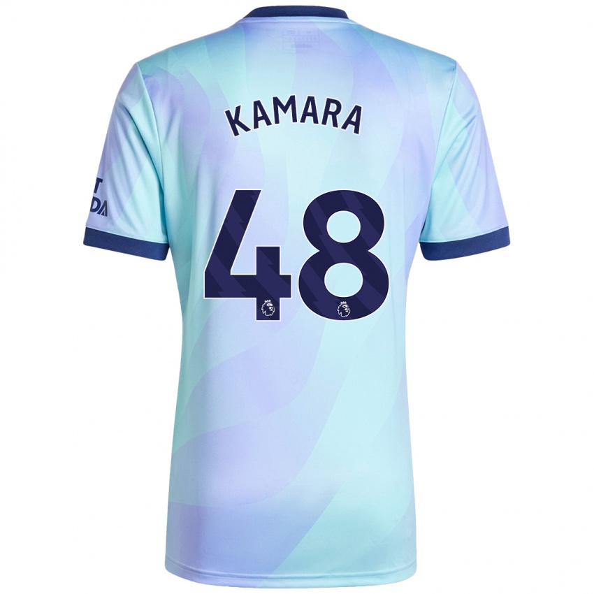 Niño Camiseta Osman Kamara #48 Agua Equipación Tercera 2024/25 La Camisa