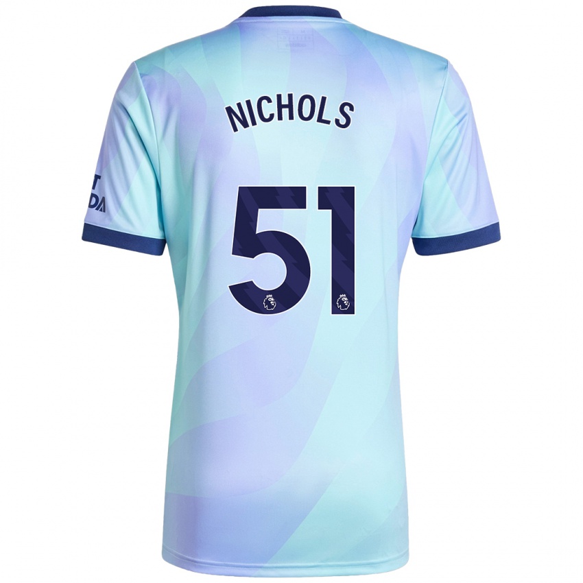 Niño Camiseta Josh Nichols #51 Agua Equipación Tercera 2024/25 La Camisa