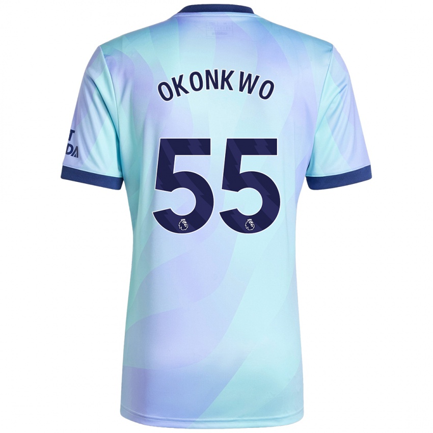 Niño Camiseta Brian Okonkwo #55 Agua Equipación Tercera 2024/25 La Camisa