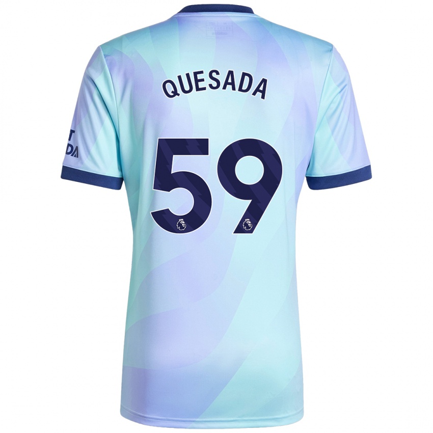 Niño Camiseta Elián Quesada #59 Agua Equipación Tercera 2024/25 La Camisa