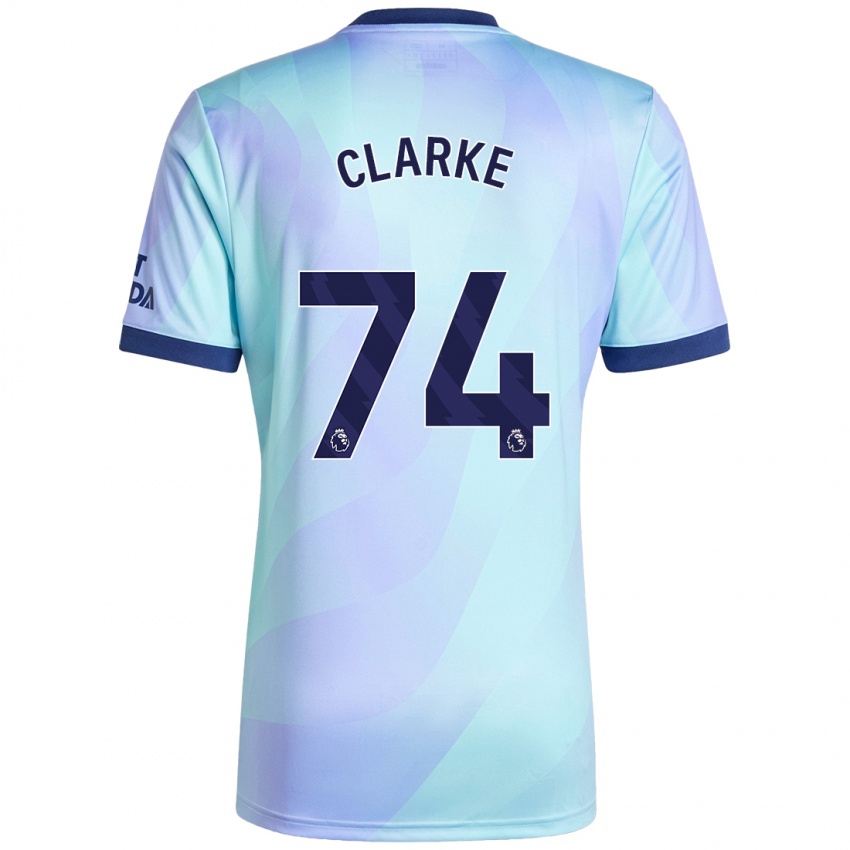 Niño Camiseta Brayden Clarke #74 Agua Equipación Tercera 2024/25 La Camisa