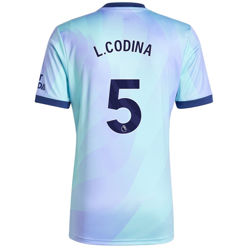 Niño Camiseta Laia Codina #5 Agua Equipación Tercera 2024/25 La Camisa