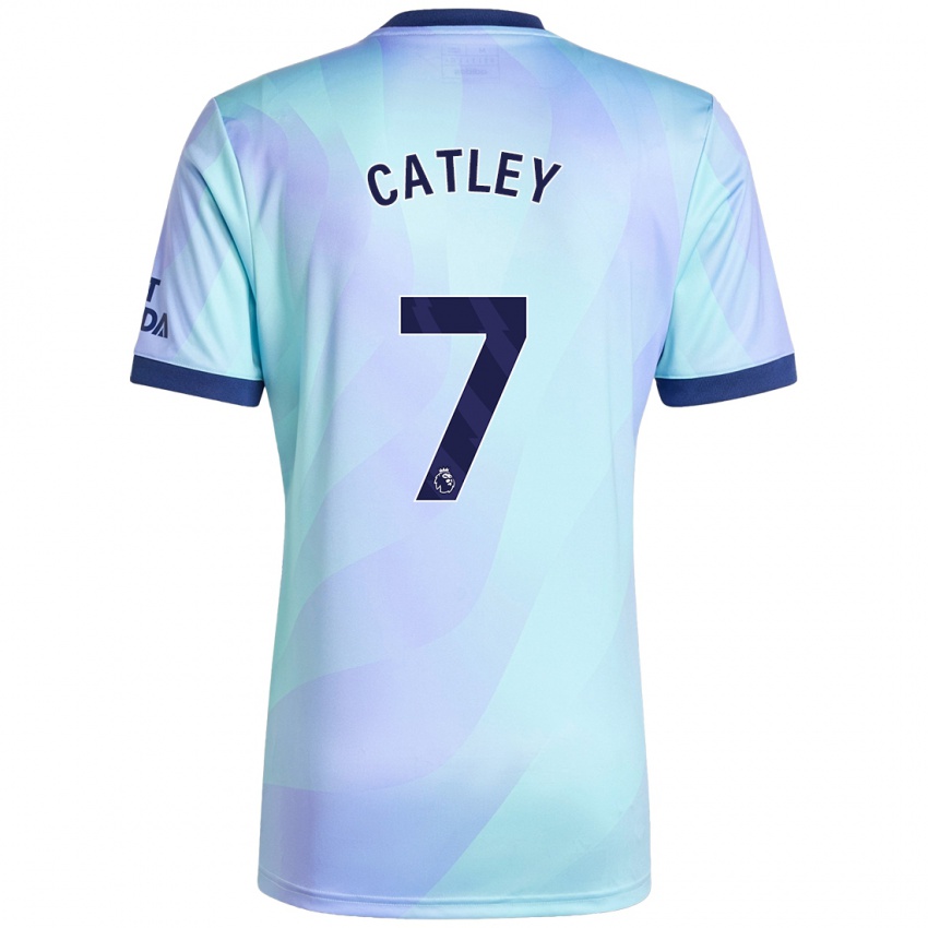 Niño Camiseta Stephanie Catley #7 Agua Equipación Tercera 2024/25 La Camisa