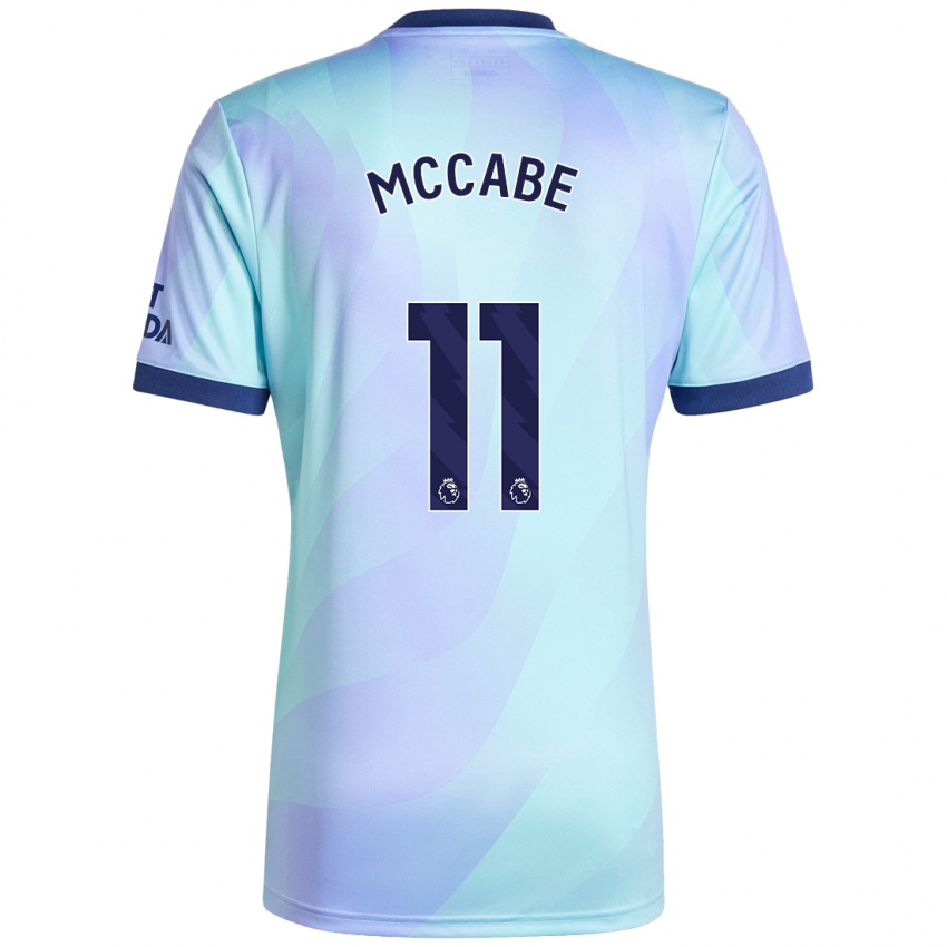 Niño Camiseta Katie Mccabe #11 Agua Equipación Tercera 2024/25 La Camisa