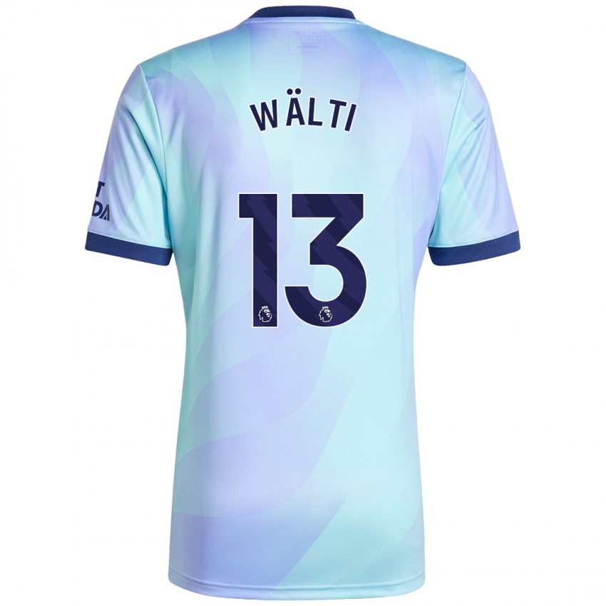 Niño Camiseta Lia Wälti #13 Agua Equipación Tercera 2024/25 La Camisa