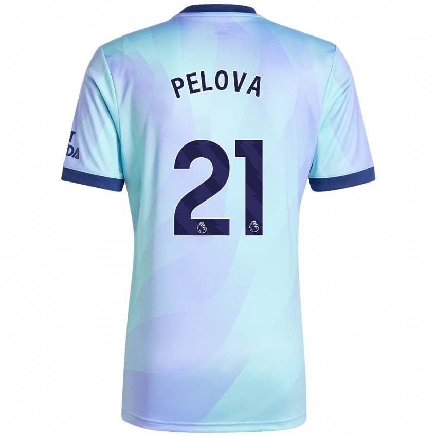 Niño Camiseta Victoria Pelova #21 Agua Equipación Tercera 2024/25 La Camisa