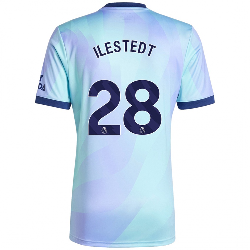 Niño Camiseta Amanda Ilestedt #28 Agua Equipación Tercera 2024/25 La Camisa