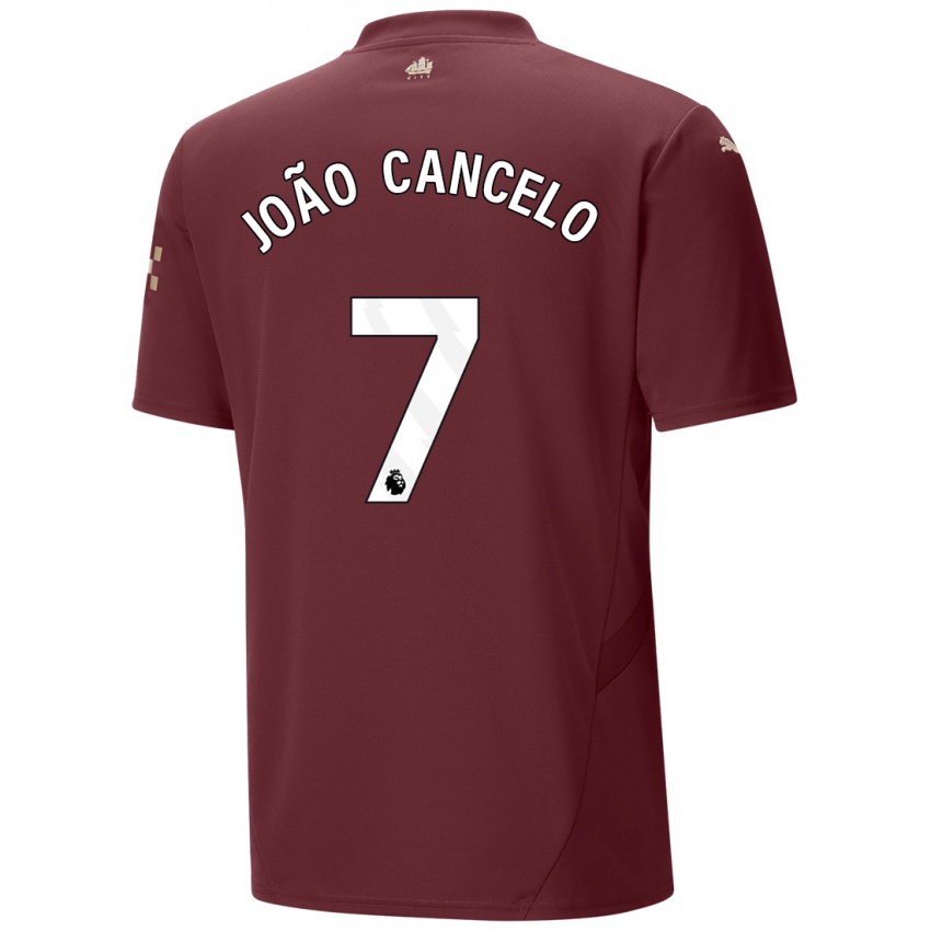 Niño Camiseta Joao Cancelo #7 Granate Equipación Tercera 2024/25 La Camisa