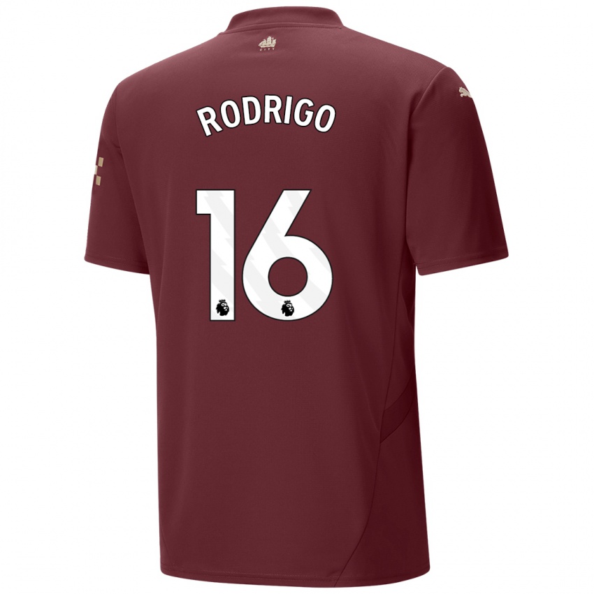 Niño Camiseta Rodrigo Hernandez #16 Granate Equipación Tercera 2024/25 La Camisa