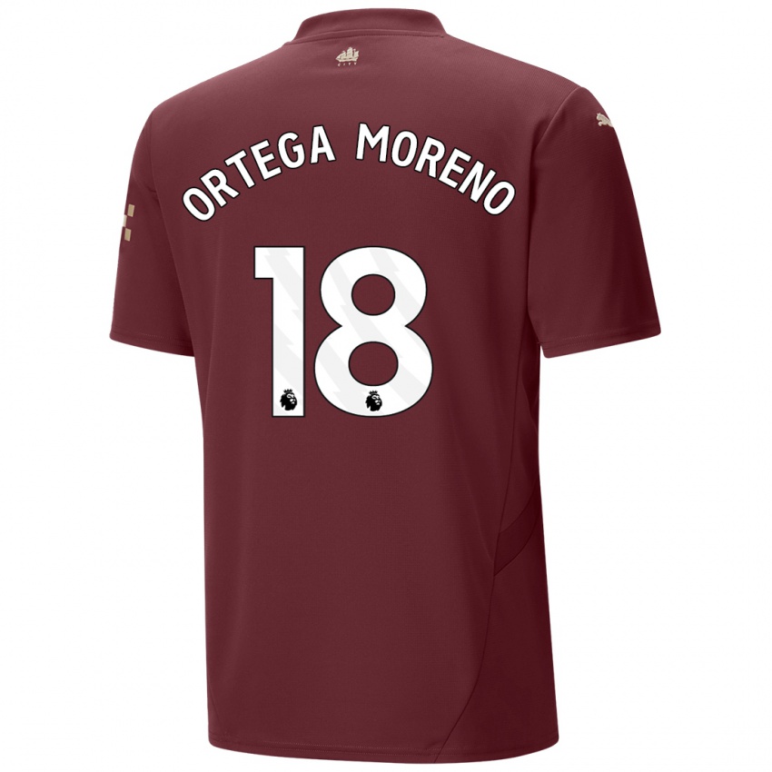 Niño Camiseta Stefan Ortega Moreno #18 Granate Equipación Tercera 2024/25 La Camisa