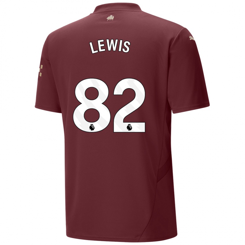 Niño Camiseta Rico Lewis #82 Granate Equipación Tercera 2024/25 La Camisa