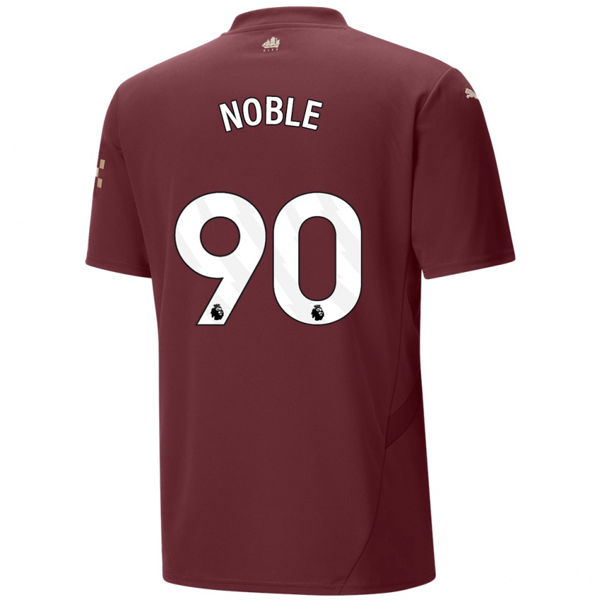 Niño Camiseta Kian Noble #90 Granate Equipación Tercera 2024/25 La Camisa