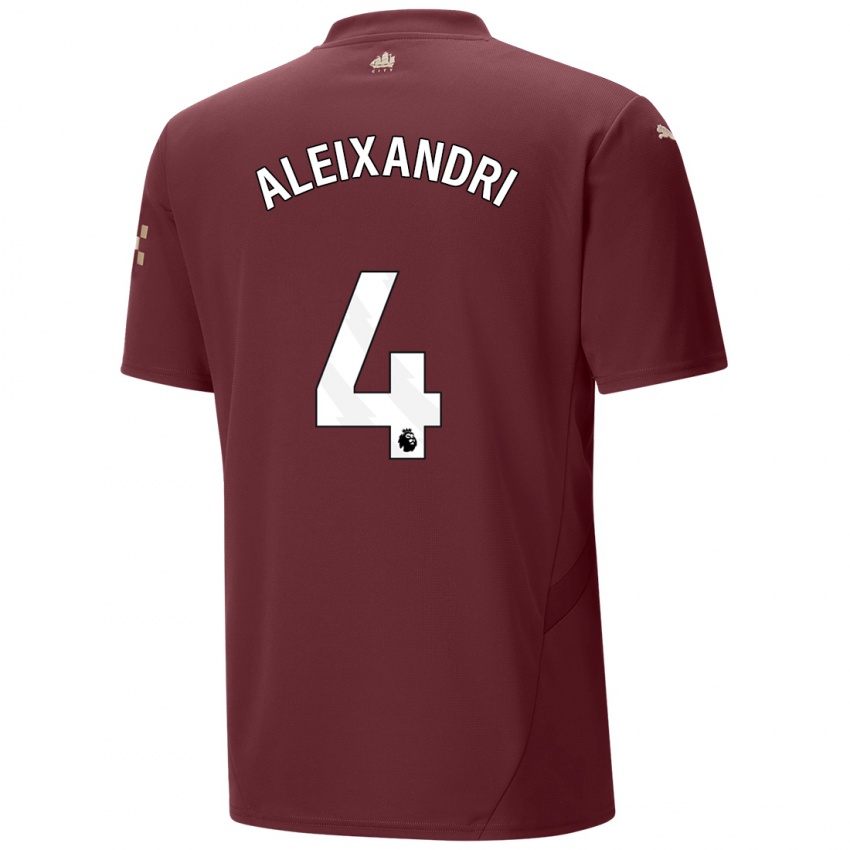 Niño Camiseta Laia Aleixandri #4 Granate Equipación Tercera 2024/25 La Camisa