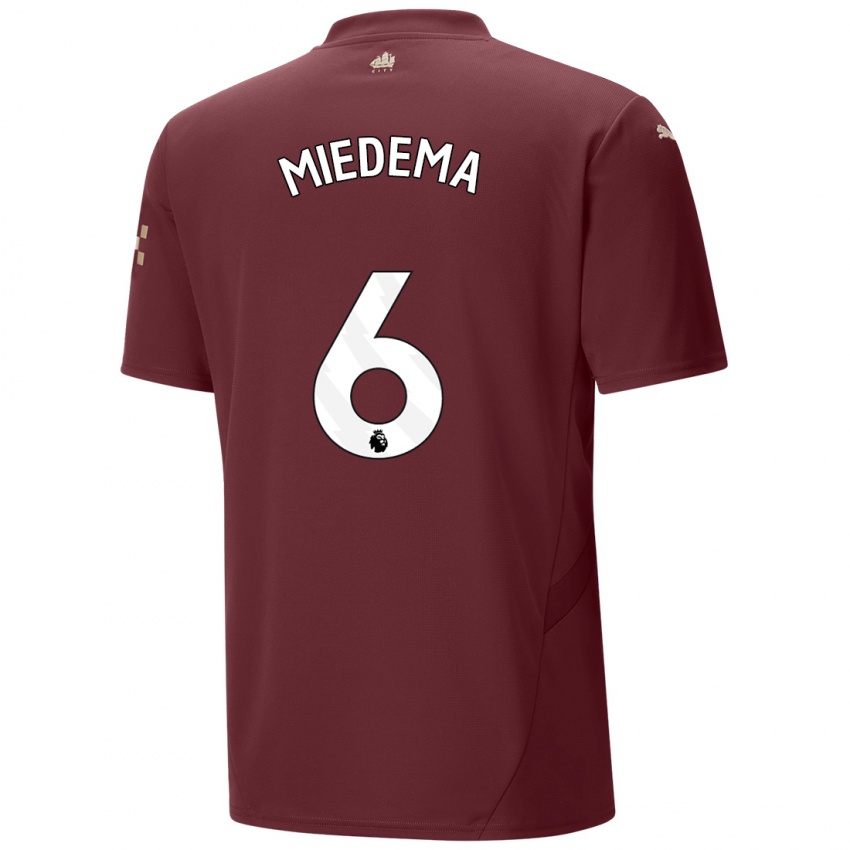 Niño Camiseta Vivianne Miedema #6 Granate Equipación Tercera 2024/25 La Camisa