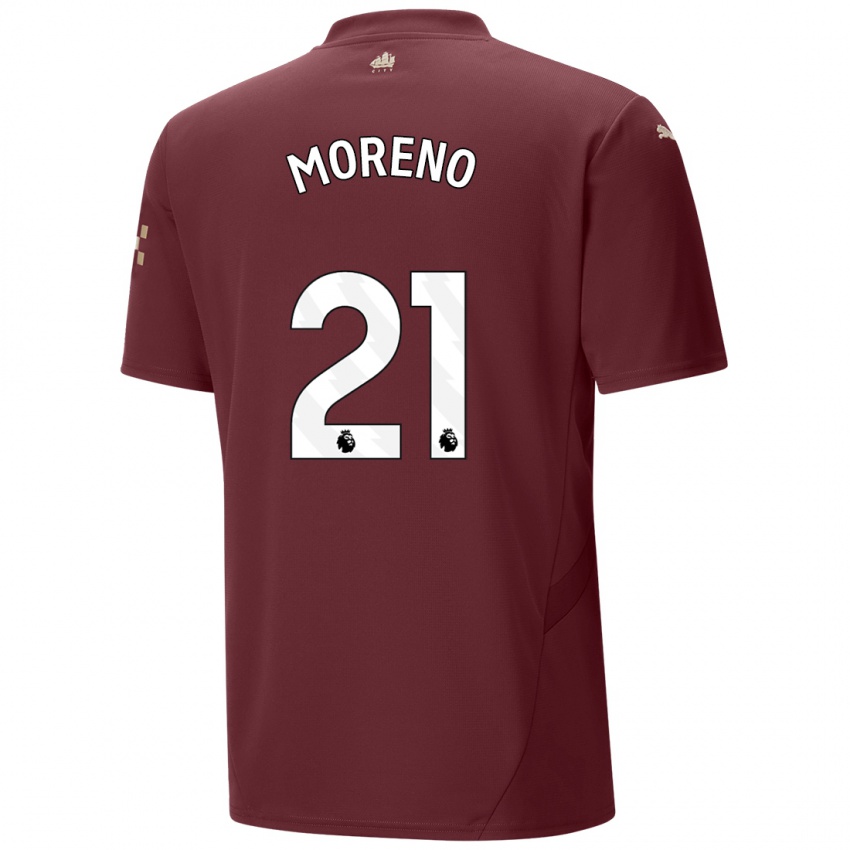 Niño Camiseta Marlos Moreno #21 Granate Equipación Tercera 2024/25 La Camisa