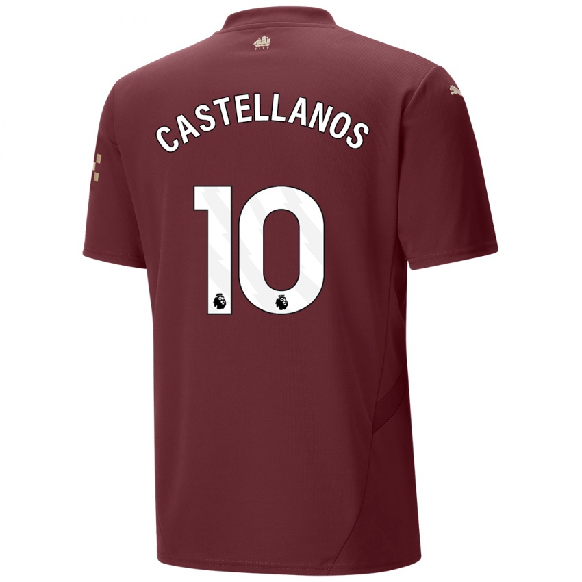 Niño Camiseta Deyna Castellanos #10 Granate Equipación Tercera 2024/25 La Camisa