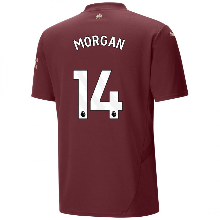 Niño Camiseta Esme Morgan #14 Granate Equipación Tercera 2024/25 La Camisa