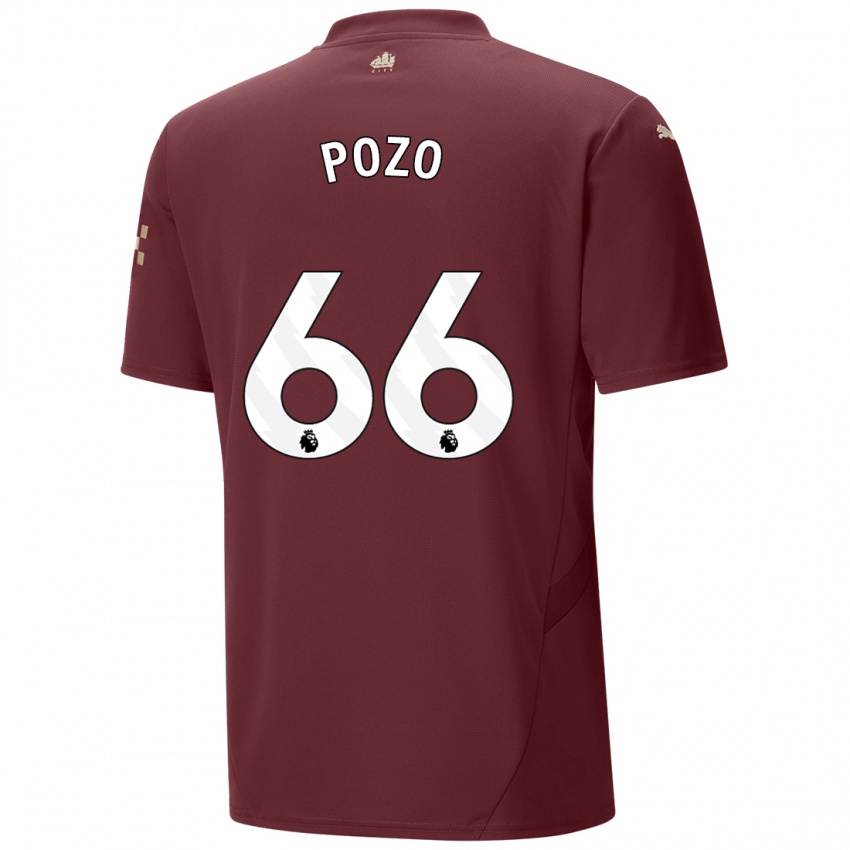 Niño Camiseta Iker Pozo #66 Granate Equipación Tercera 2024/25 La Camisa