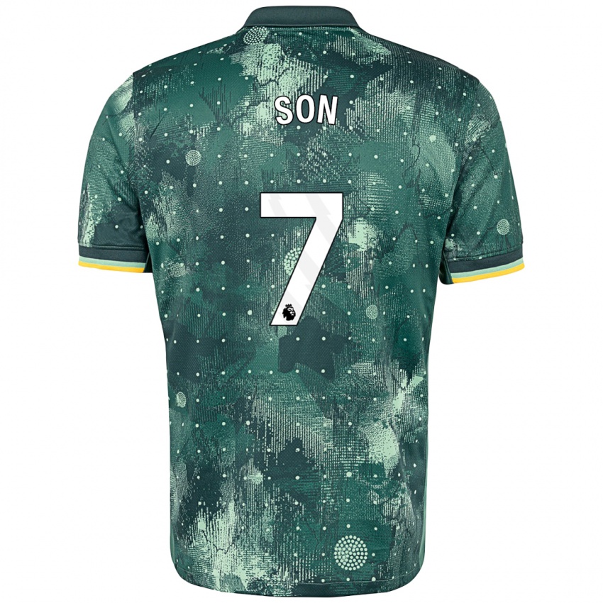 Niño Camiseta Heung-Min Son #7 Verde Menta Equipación Tercera 2024/25 La Camisa