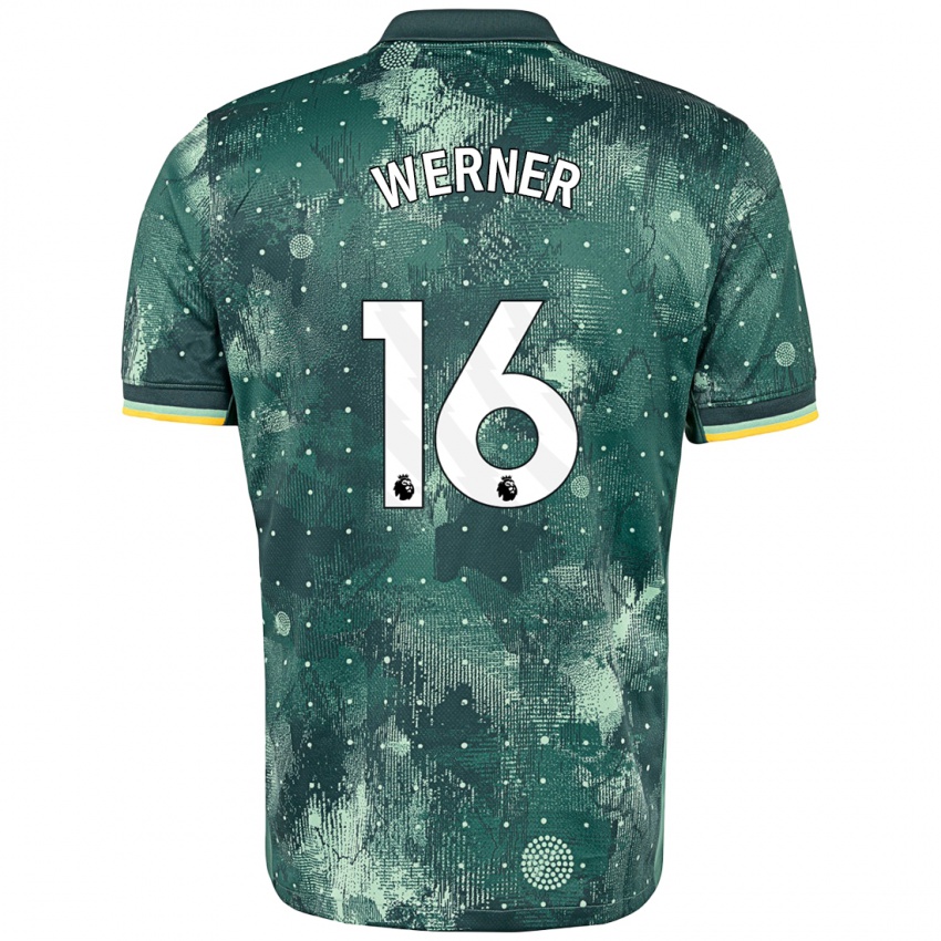 Niño Camiseta Timo Werner #16 Verde Menta Equipación Tercera 2024/25 La Camisa