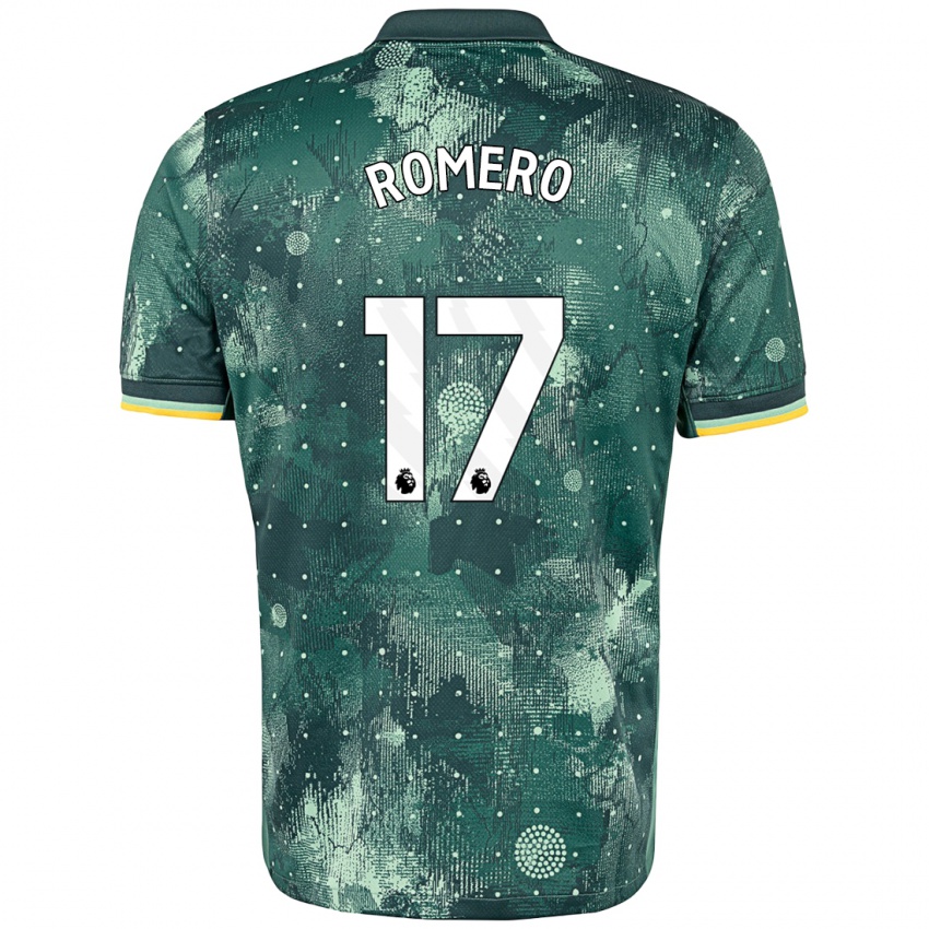 Niño Camiseta Cristian Romero #17 Verde Menta Equipación Tercera 2024/25 La Camisa