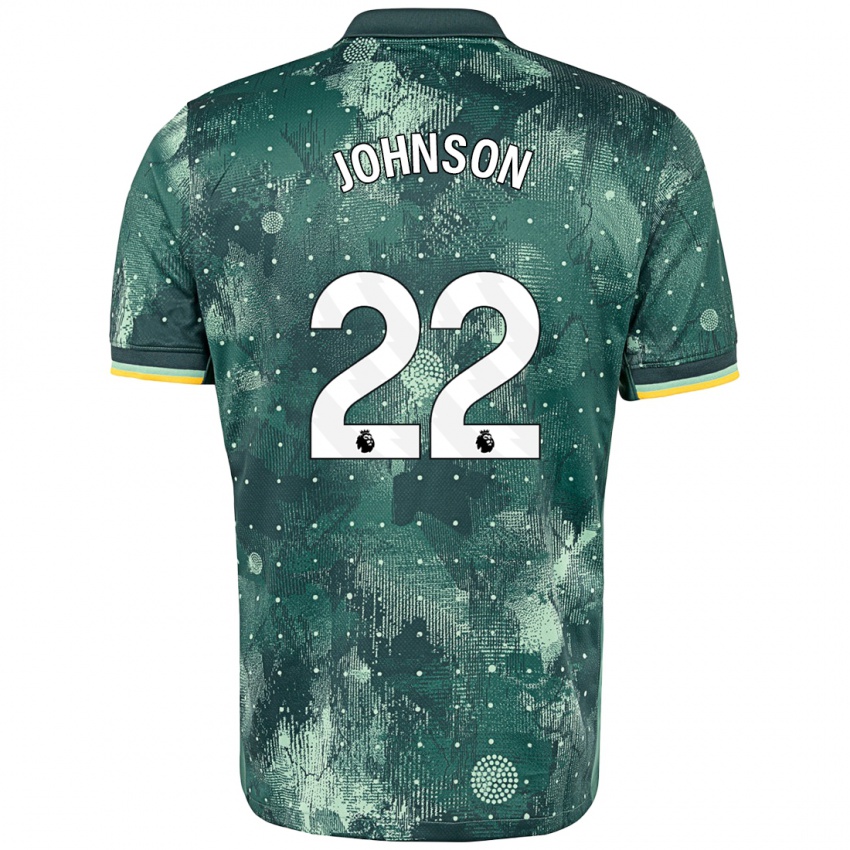 Niño Camiseta Brennan Johnson #22 Verde Menta Equipación Tercera 2024/25 La Camisa