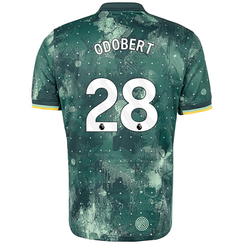 Niño Camiseta Wilson Odobert #28 Verde Menta Equipación Tercera 2024/25 La Camisa