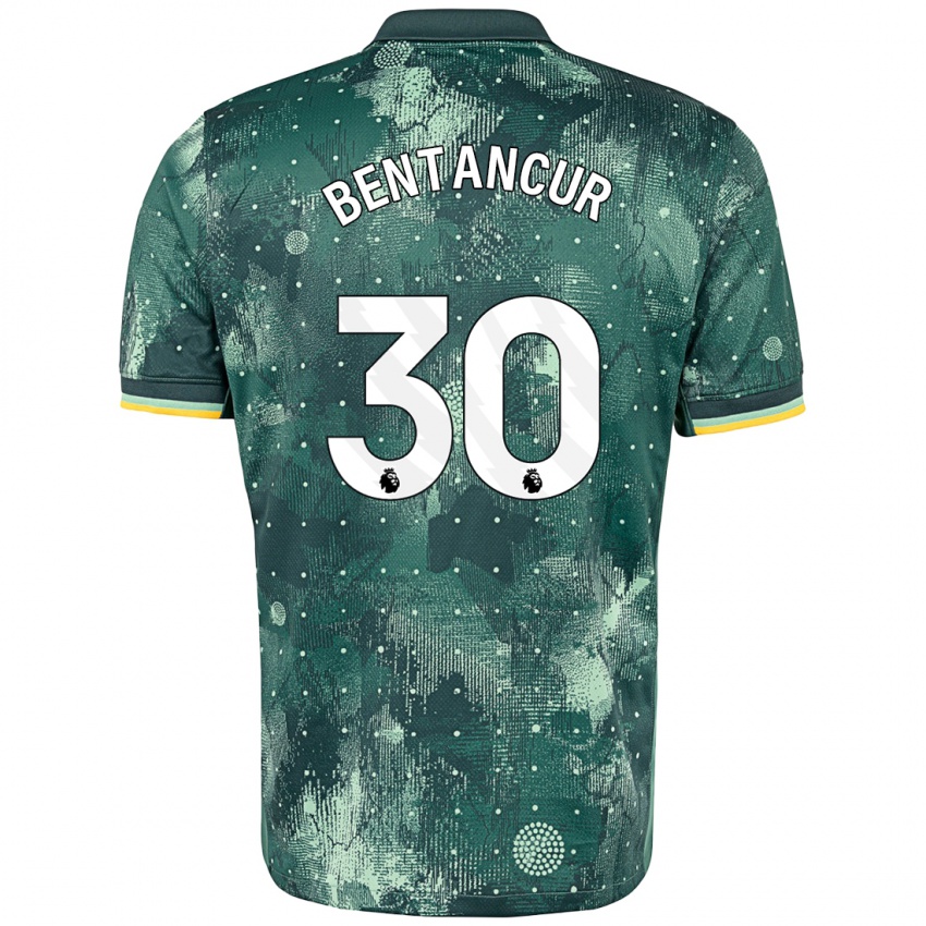 Niño Camiseta Rodrigo Bentancur #30 Verde Menta Equipación Tercera 2024/25 La Camisa