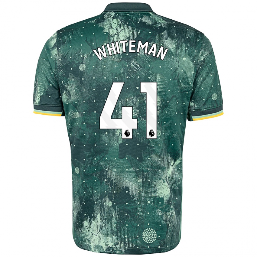 Niño Camiseta Alfie Whiteman #41 Verde Menta Equipación Tercera 2024/25 La Camisa