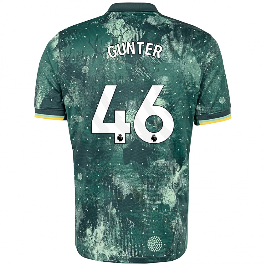 Niño Camiseta Luca Gunter #46 Verde Menta Equipación Tercera 2024/25 La Camisa