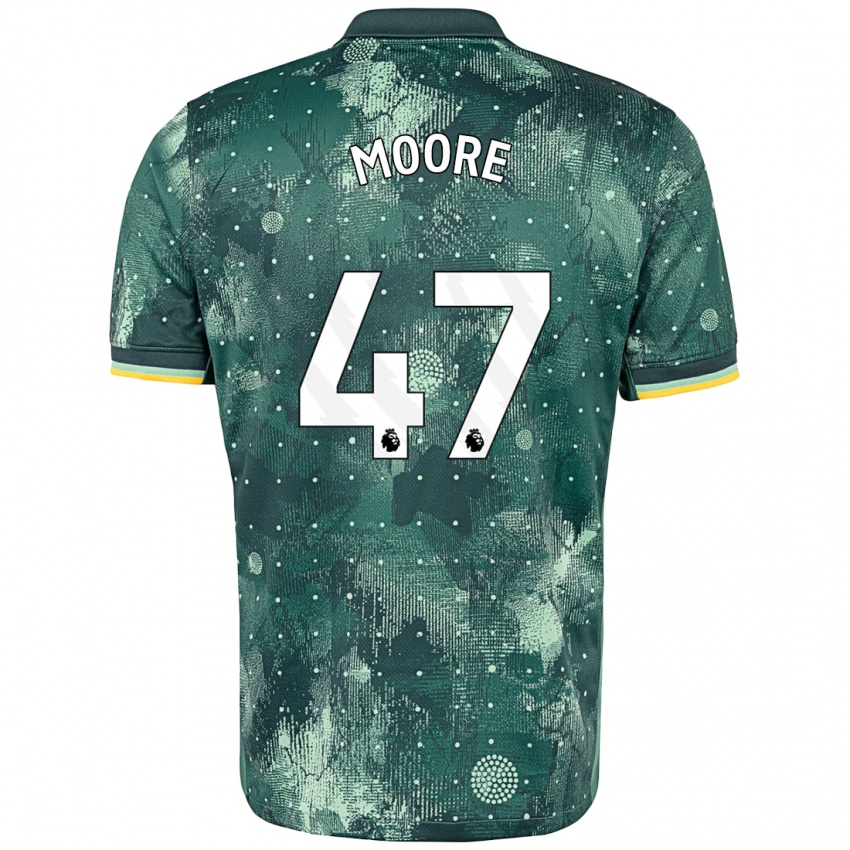 Niño Camiseta Mikey Moore #47 Verde Menta Equipación Tercera 2024/25 La Camisa