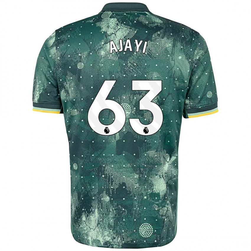 Niño Camiseta Damola Ajayi #63 Verde Menta Equipación Tercera 2024/25 La Camisa