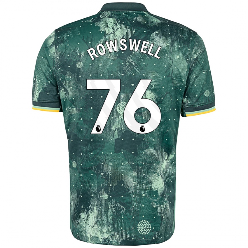 Niño Camiseta James Rowswell #76 Verde Menta Equipación Tercera 2024/25 La Camisa