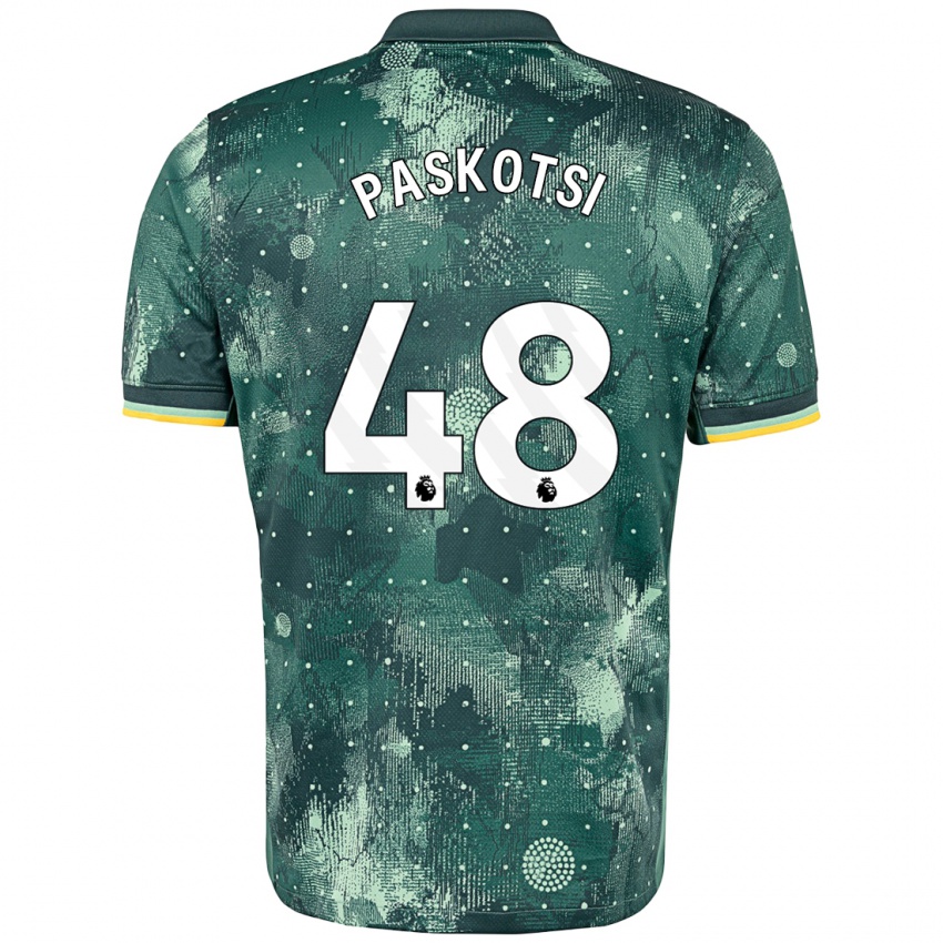 Niño Camiseta Maksim Paskotsi #48 Verde Menta Equipación Tercera 2024/25 La Camisa