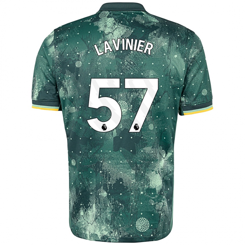 Niño Camiseta Marcel Lavinier #57 Verde Menta Equipación Tercera 2024/25 La Camisa