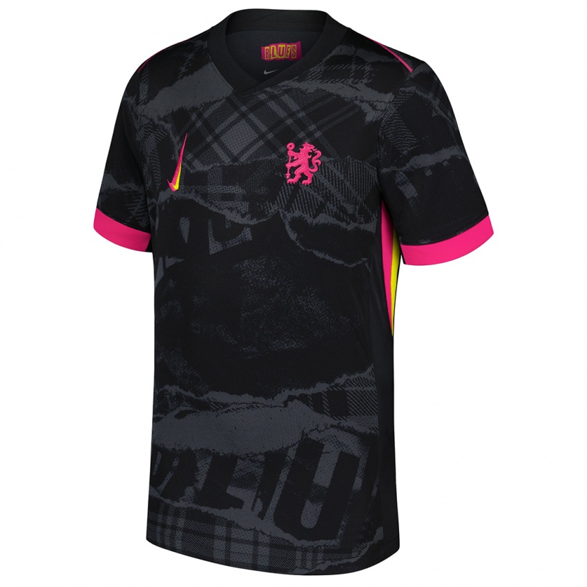 Niño Camiseta Charlotte Wardlaw #34 Negro Rosa Equipación Tercera 2024/25 La Camisa