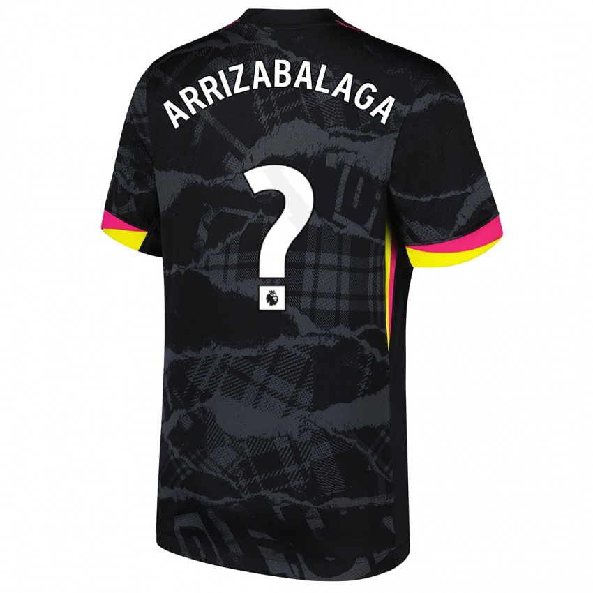 Niño Camiseta Kepa Arrizabalaga #0 Negro Rosa Equipación Tercera 2024/25 La Camisa