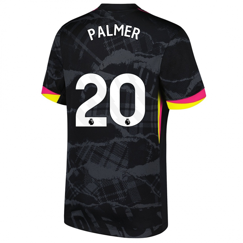 Niño Camiseta Cole Palmer #20 Negro Rosa Equipación Tercera 2024/25 La Camisa